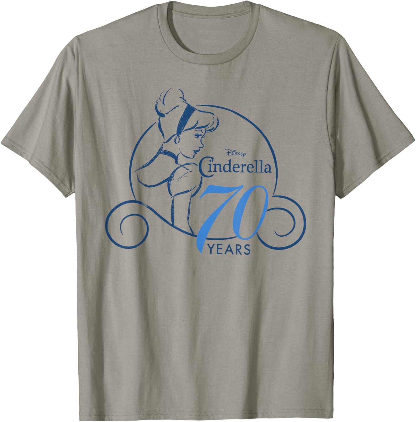 Disney Cinderella 70th Anniversary Simple Logo T-Shirt - T-Shirt | Sand