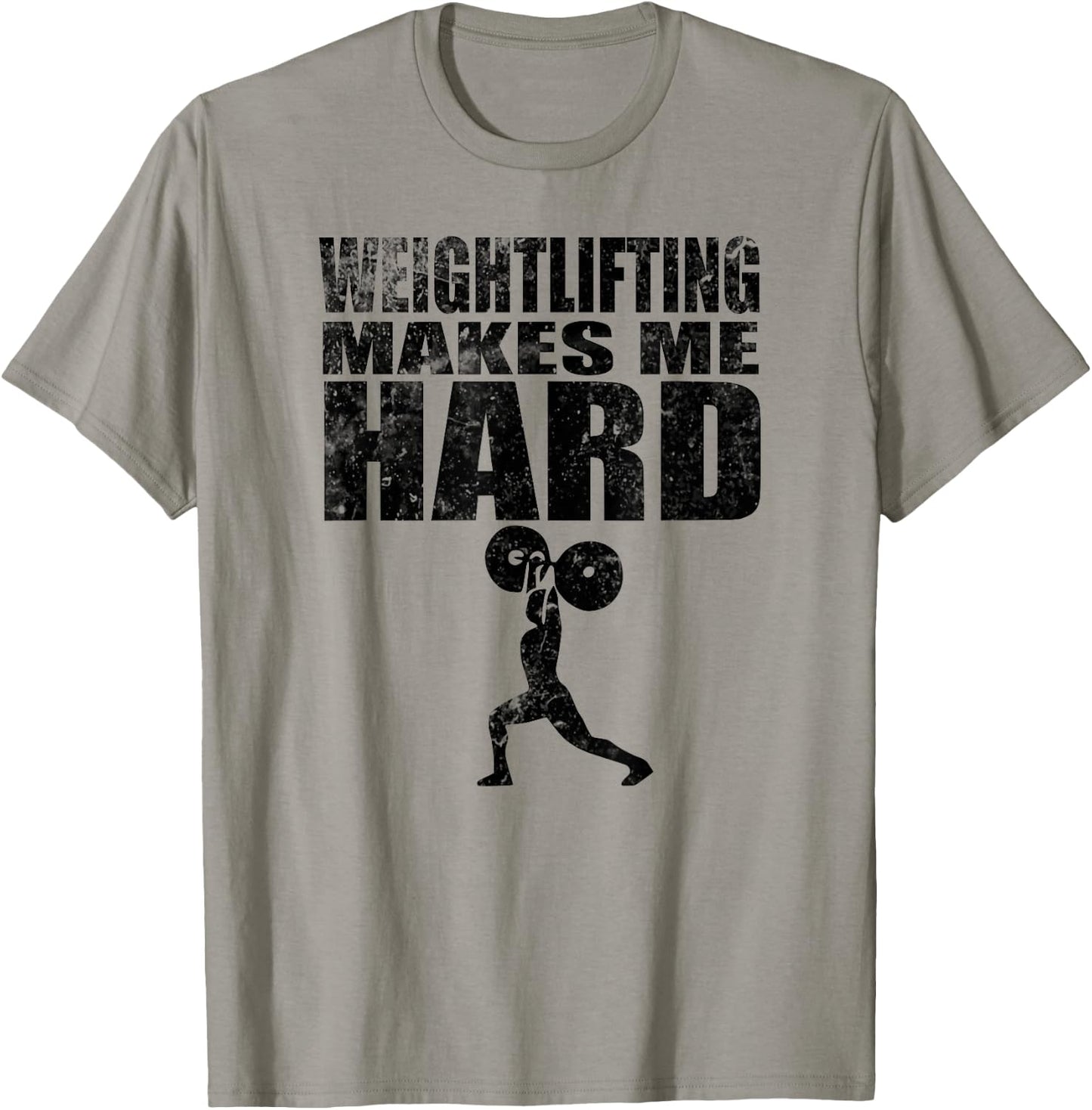 Weightlifting Makes Me Hard funny fitness T-Shirt - T-Shirt | Sand