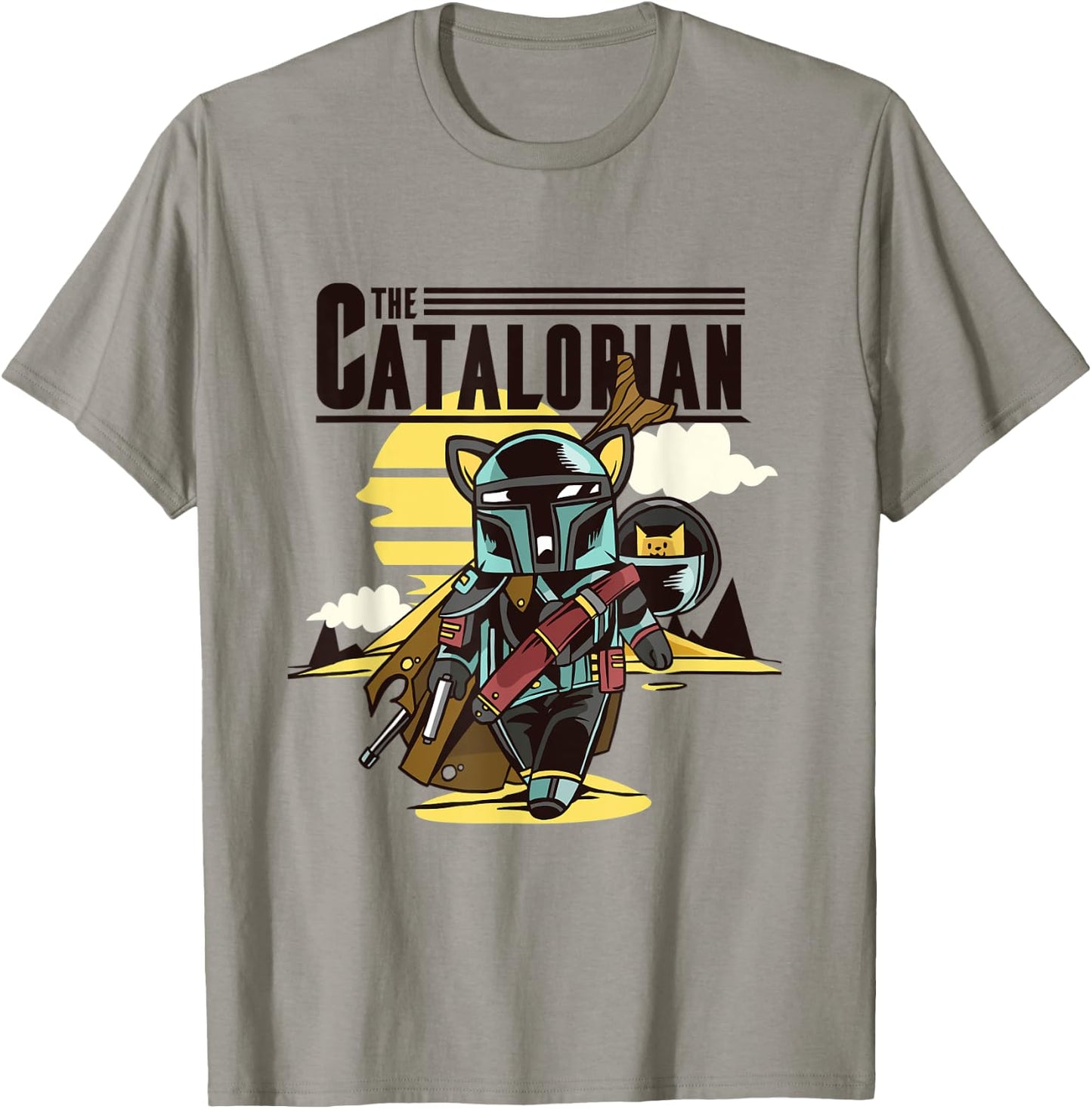 The Catalorian - Funny Sci-Fi/Cat Lovers gift T-Shirt - T-Shirt | Sand