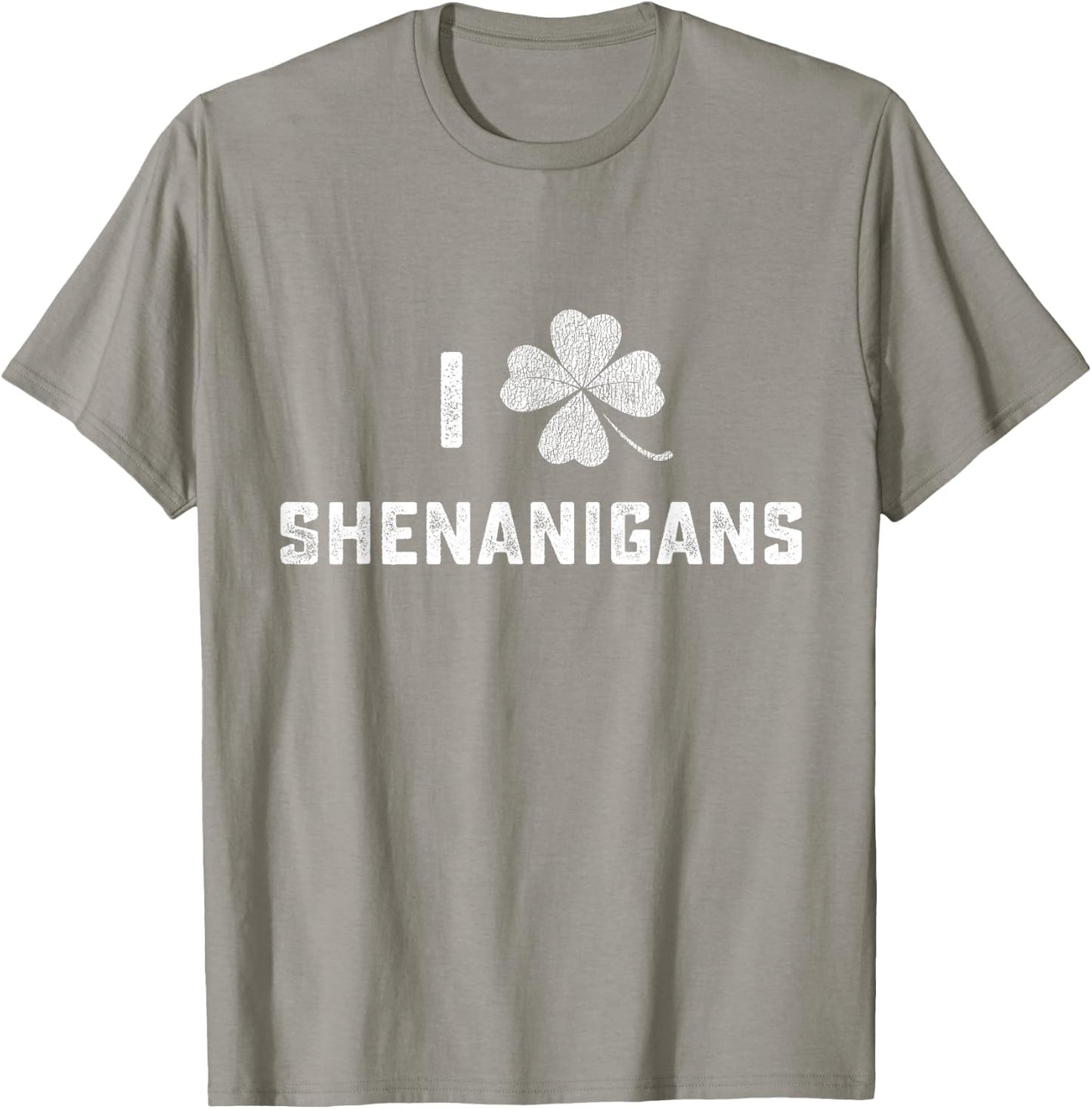 I Love Shenanigans St Patricks Day Shamrock Men Women Kids T-Shirt - T-Shirt | Sand