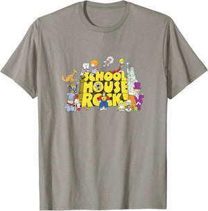 Schoolhouse Rock! Season Favorites Yellow Logo Stack T-Shirt - T-Shirt | Sand