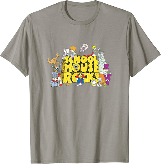 Schoolhouse Rock! Season Favorites Yellow Logo Stack T-Shirt - T-Shirt | Sand