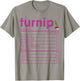Turnip Nutrition Facts T-Shirt - T-Shirt | Sand