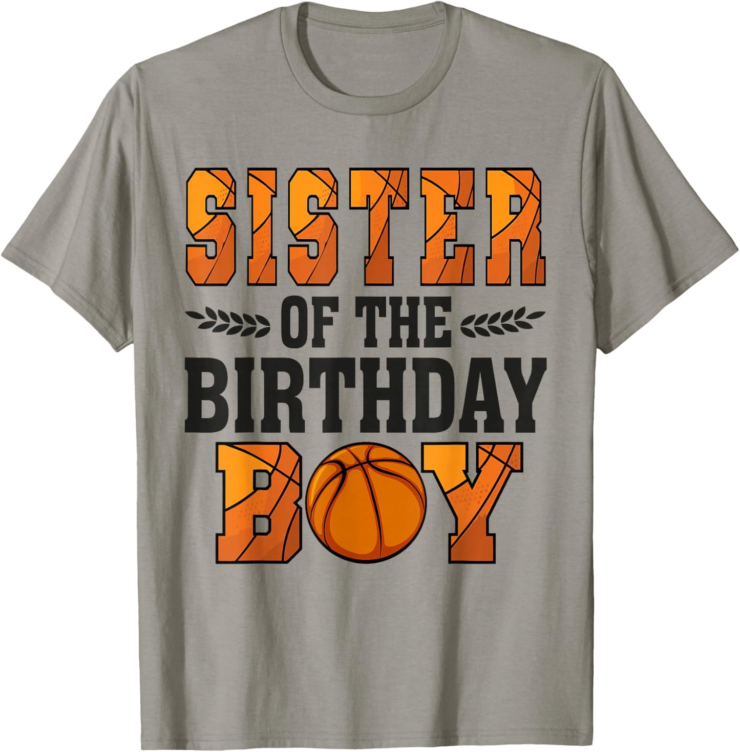 Sister Of The Birthday Boy Basketball 1st Bday T-Shirt - T-Shirt | Sand