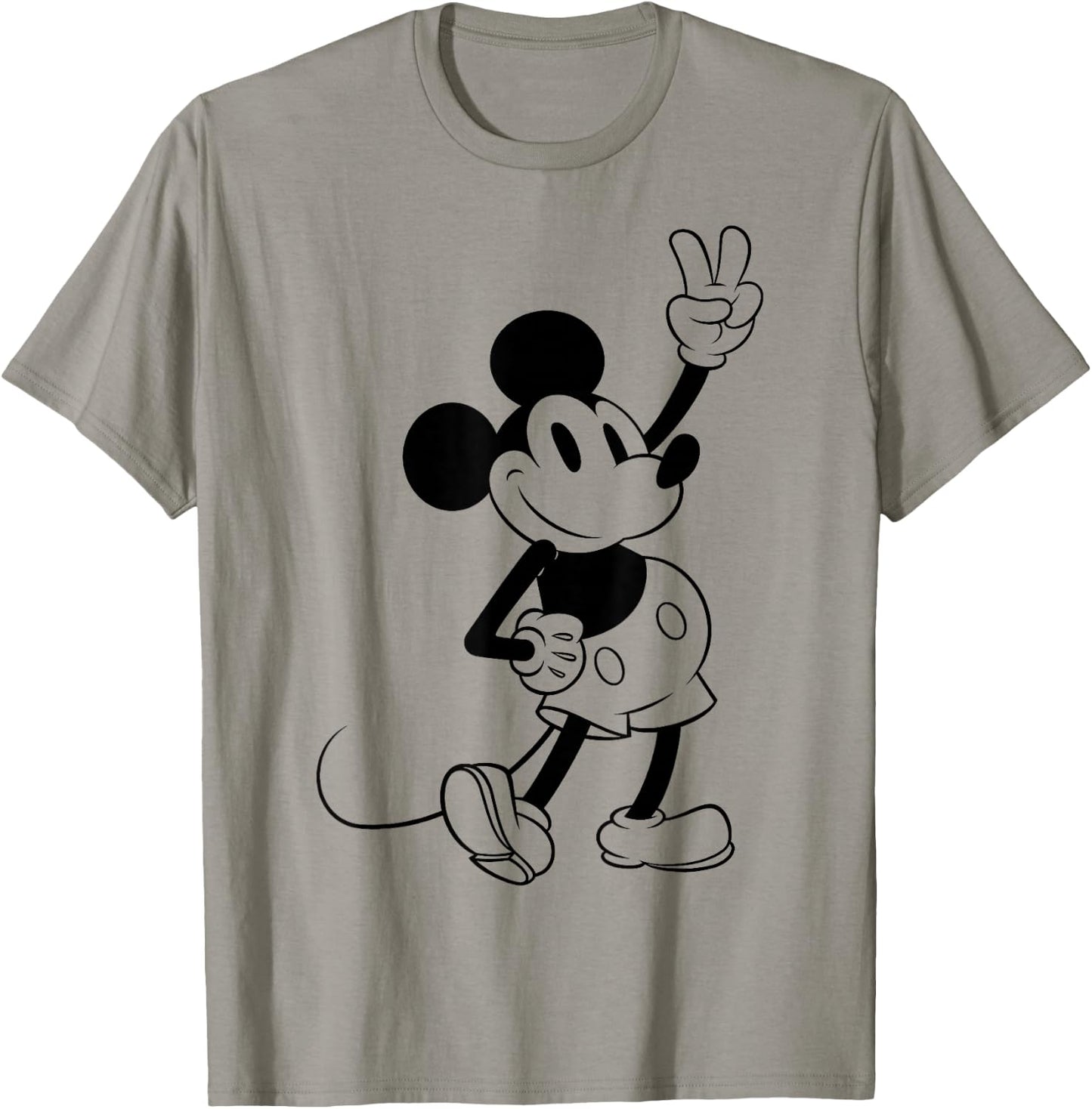 Disney Mickey And Friends Mickey Peace Outline T-Shirt - T-Shirt | Sand