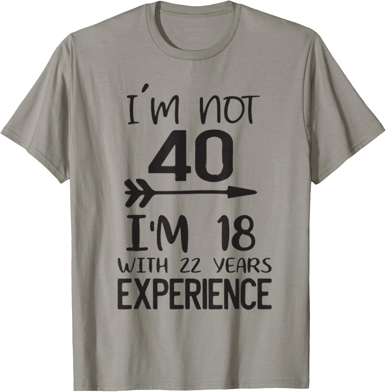 Retro Vintage 40 Years Old Joke 18 With Experience Humor T-Shirt - T-Shirt | Sand