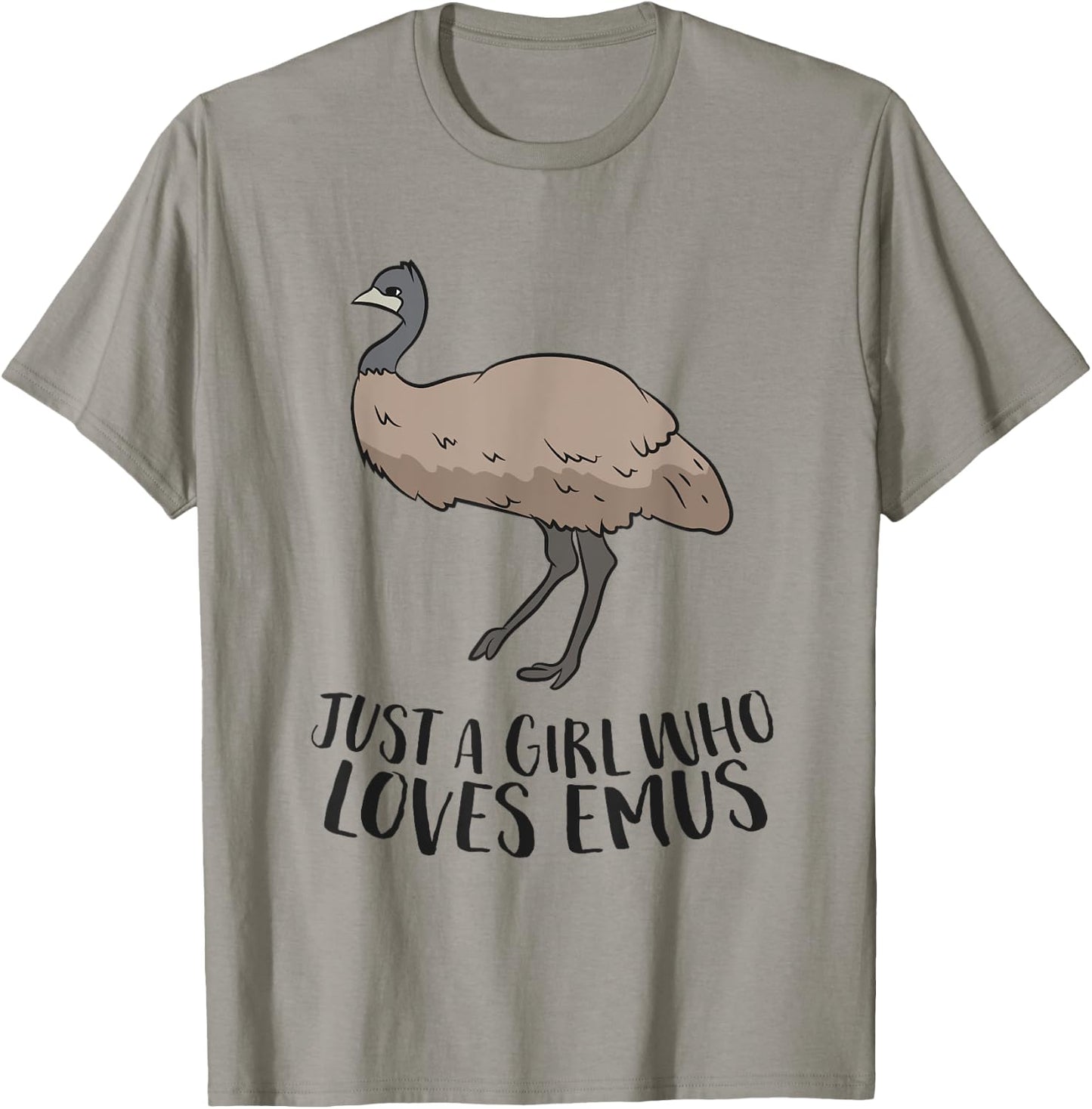 Cute Emu Girl Just a Girl Who Loves Emus T-Shirt - T-Shirt | Sand