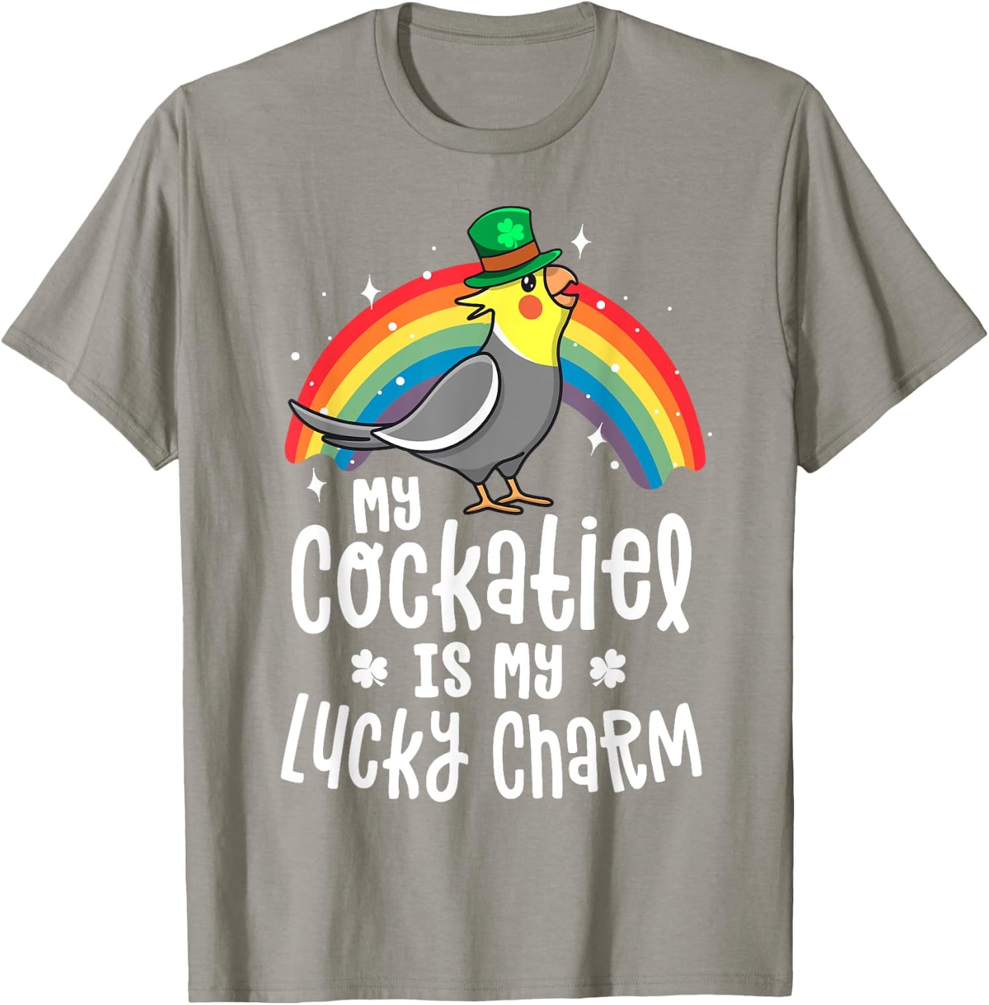 Cockatiel St Patricks Day Shirt Bird Parrot Gift T-Shirt - T-Shirt | Sand