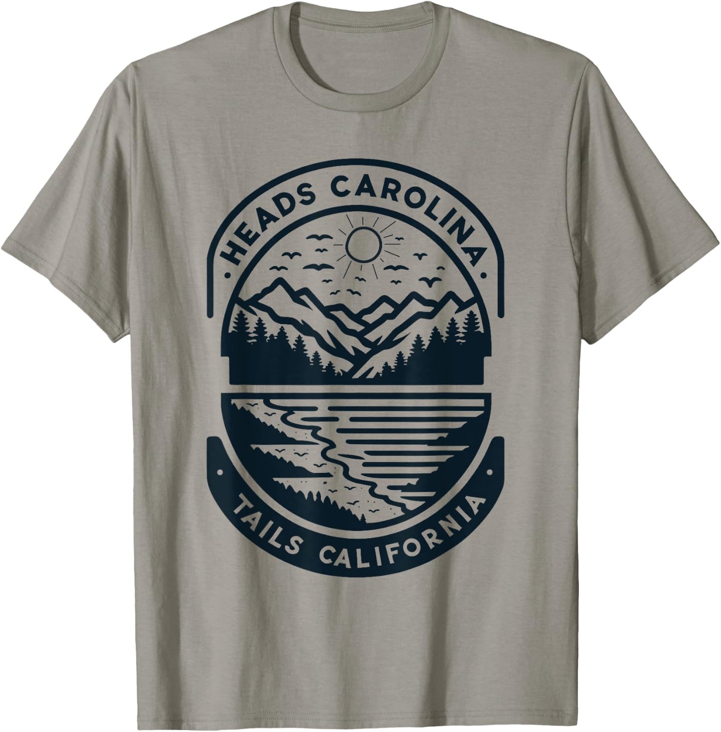Heads Carolina Tail California Retro Vintage T-Shirt - T-Shirt | Sand