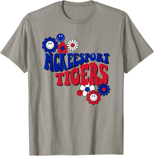 McKeesport Tigers Groovy School Spirit T-Shirt - T-Shirt | Sand