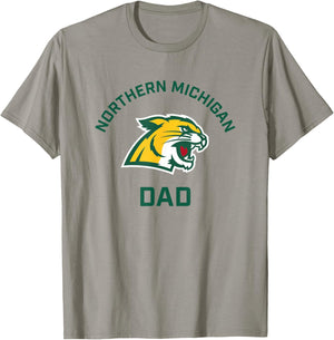 Northern Michigan University NMU Wildcats Arched Dad T-Shirt - T-Shirt | Sand