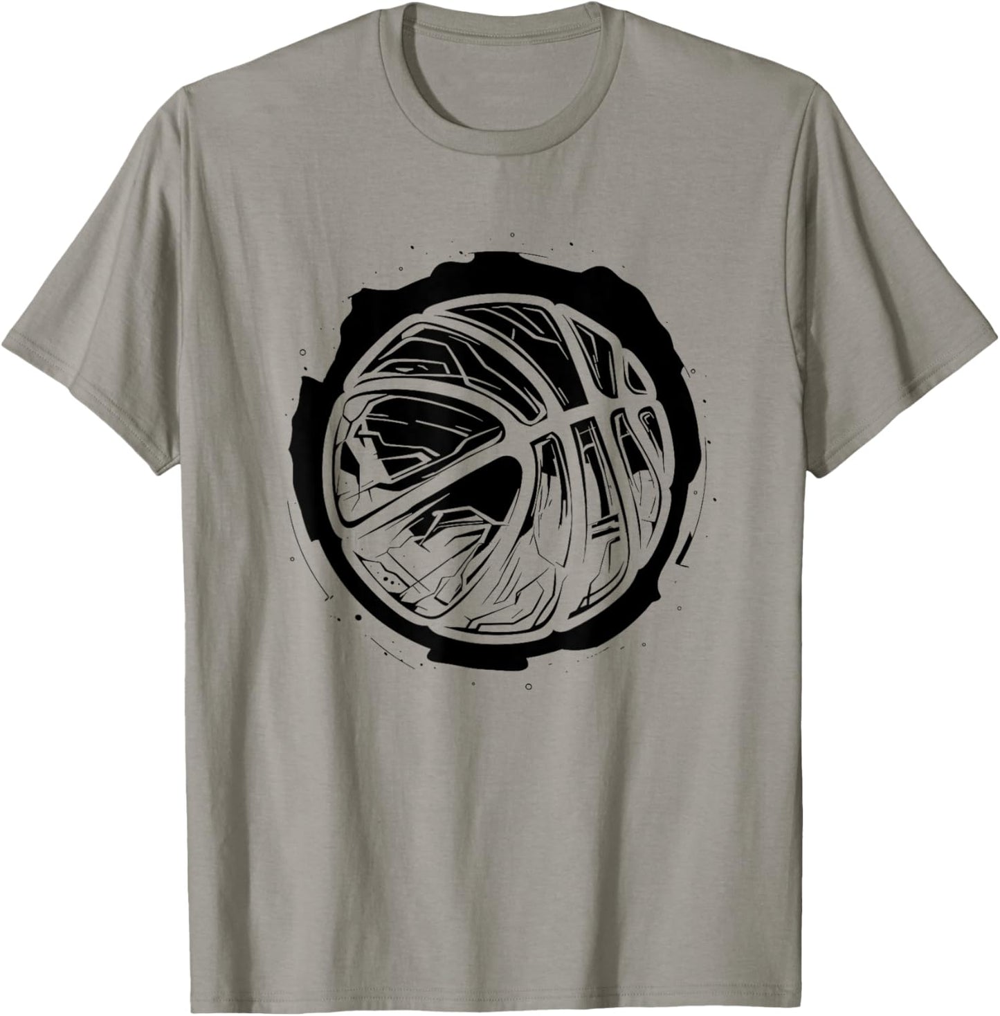 Basketball Ball Drawing Team Sport T-Shirt - T-Shirt | Sand
