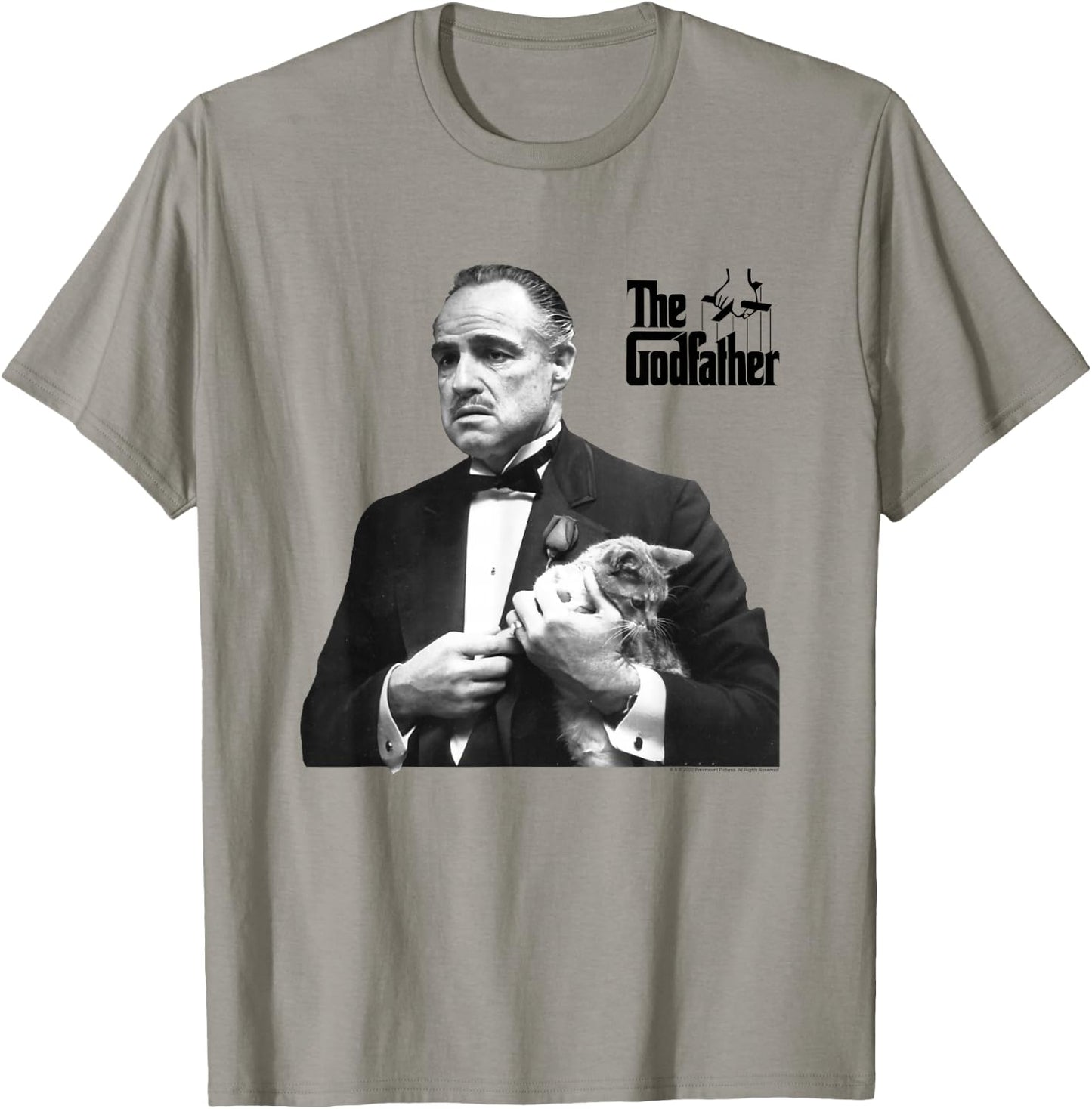 The Godfather The Don with Cat T-Shirt - T-Shirt | Sand