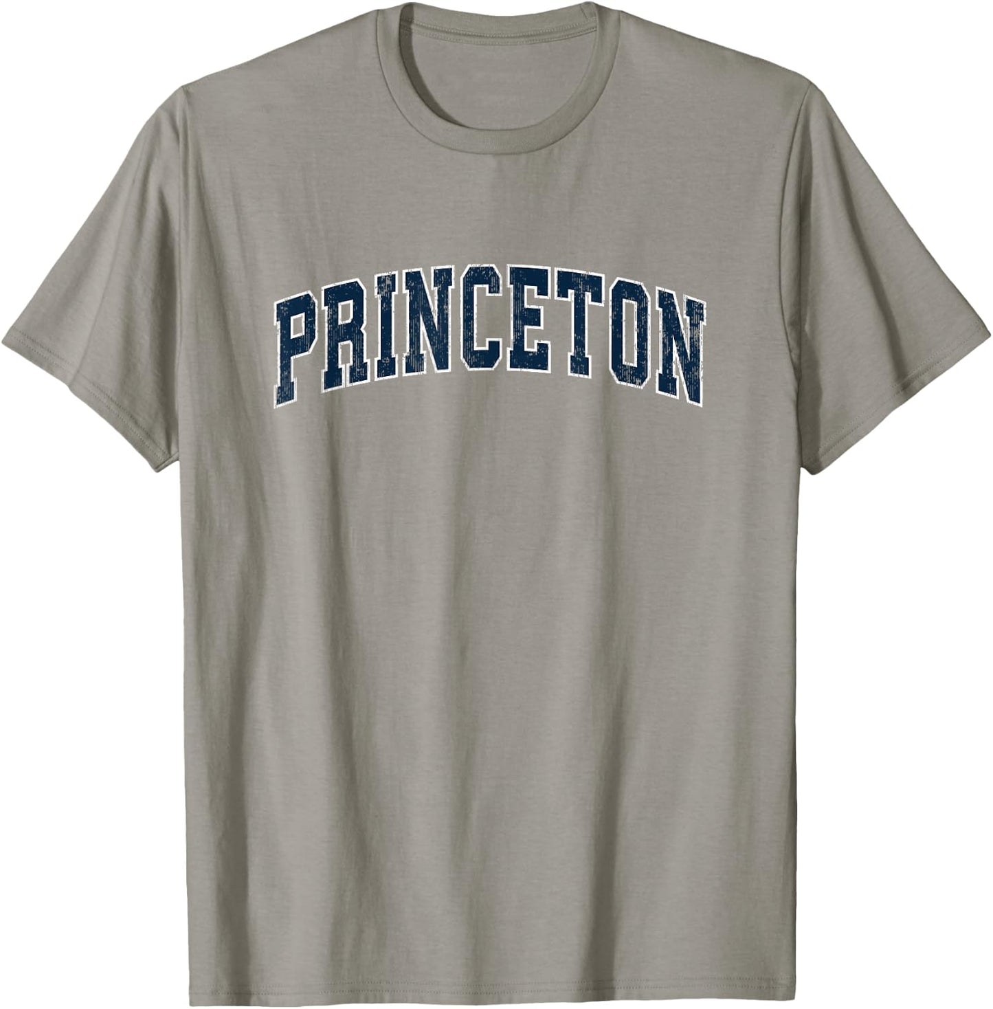 Princeton New Jersey NJ Vintage Sports Design Navy Design T-Shirt - T-Shirt | Sand