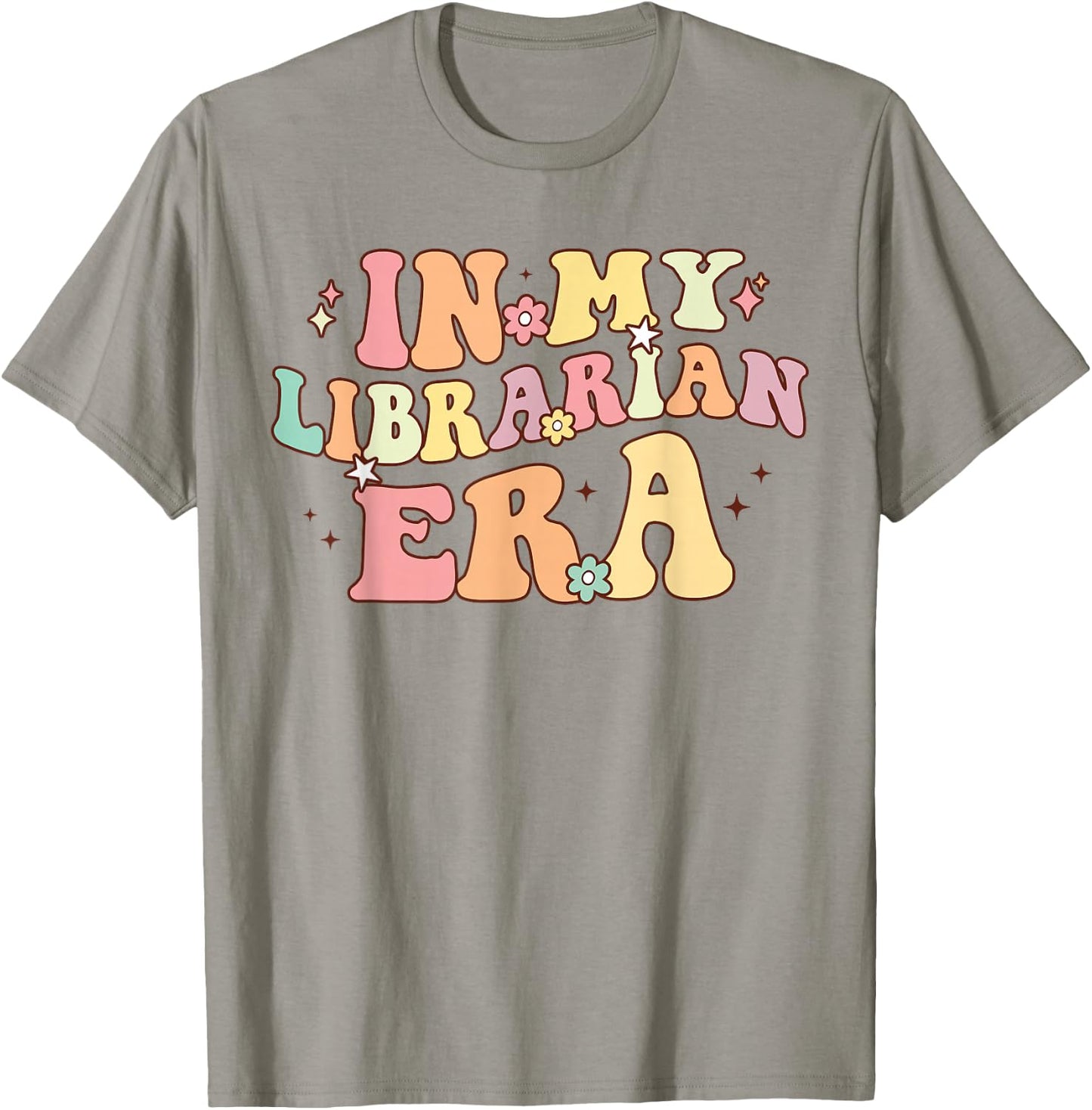 in My Librarian Era Retro Back to School Bookworm Book Lover T-Shirt - T-Shirt | Sand