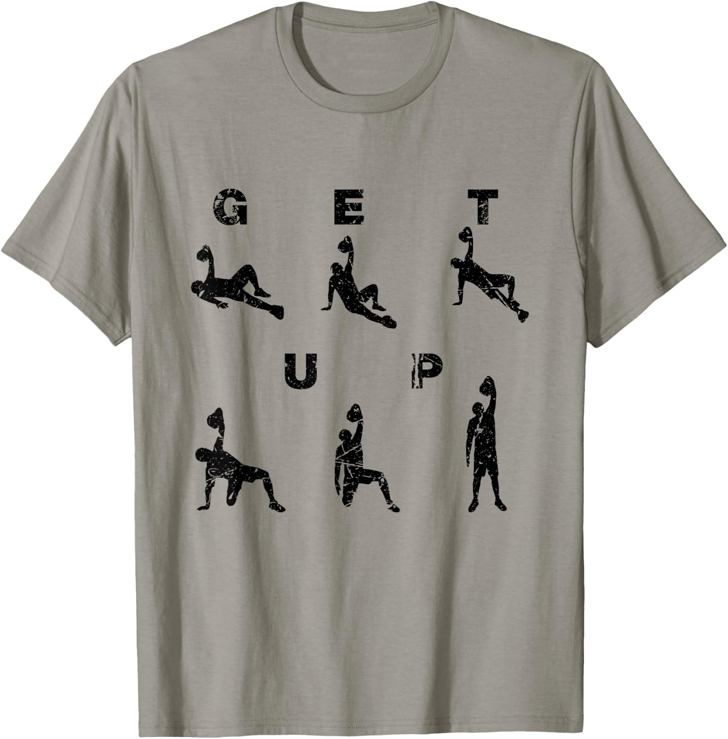 Kettlebell Workout Turkish Get Up Training Gym Fitness T-Shirt - T-Shirt | Sand
