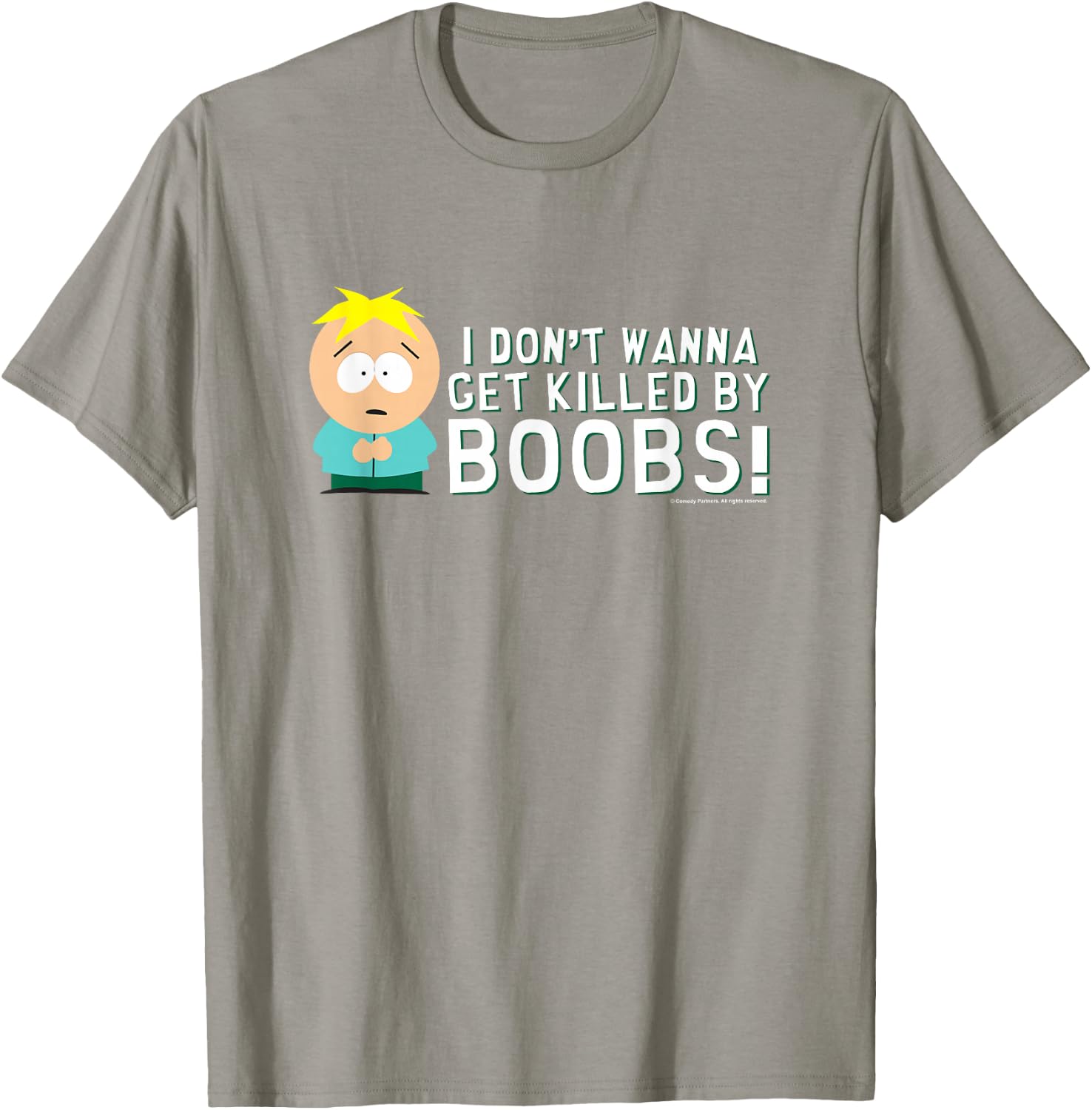 South Park Butters Killed By Boobs T-Shirt - T-Shirt | Sand