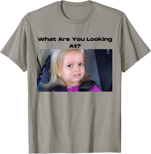 Funny t shirts / Women - What Are You Looking At T-Shirt - T-Shirt | Sand
