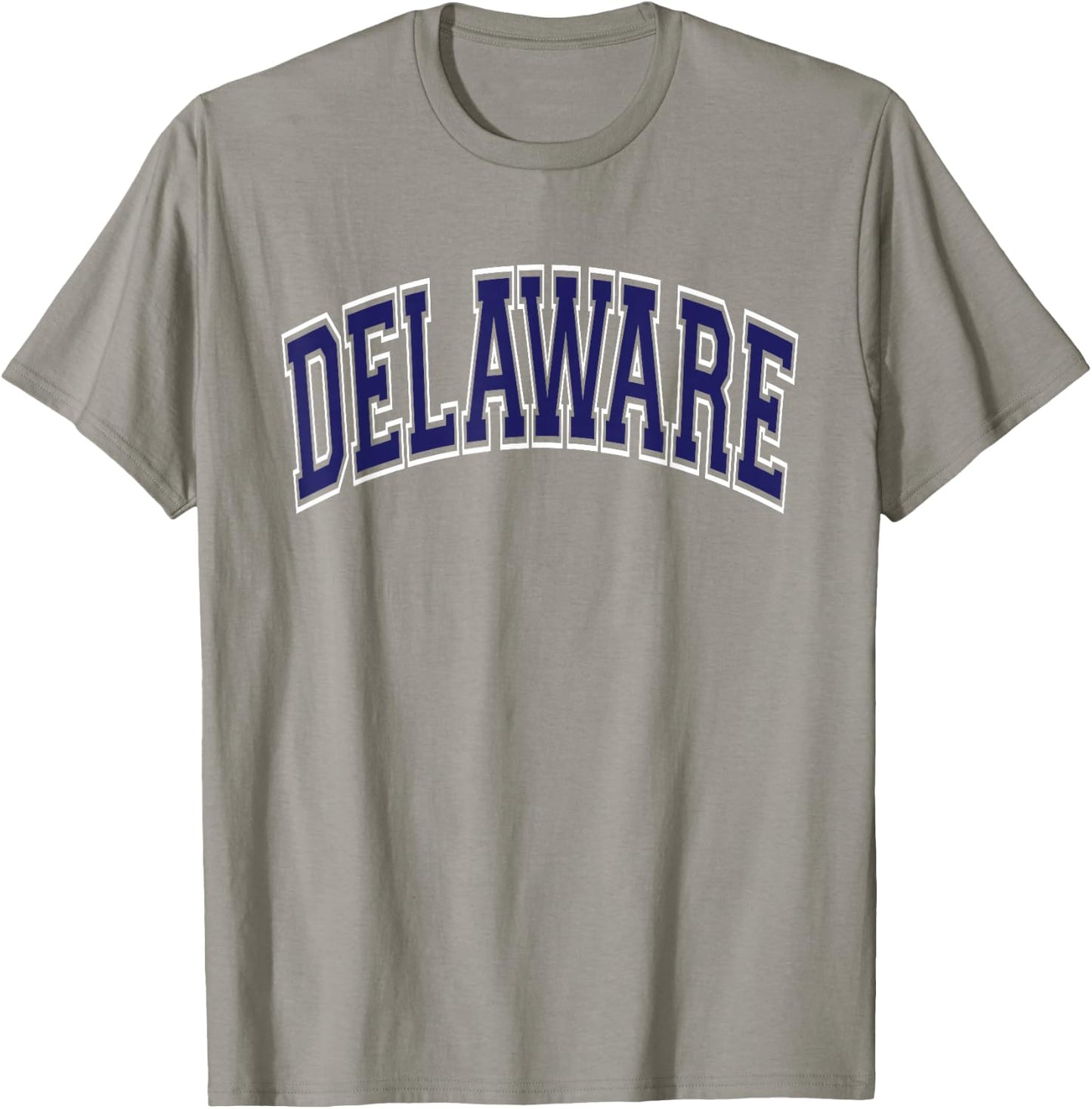 Delaware Arched Dark Blue Text T-Shirt - T-Shirt | Sand