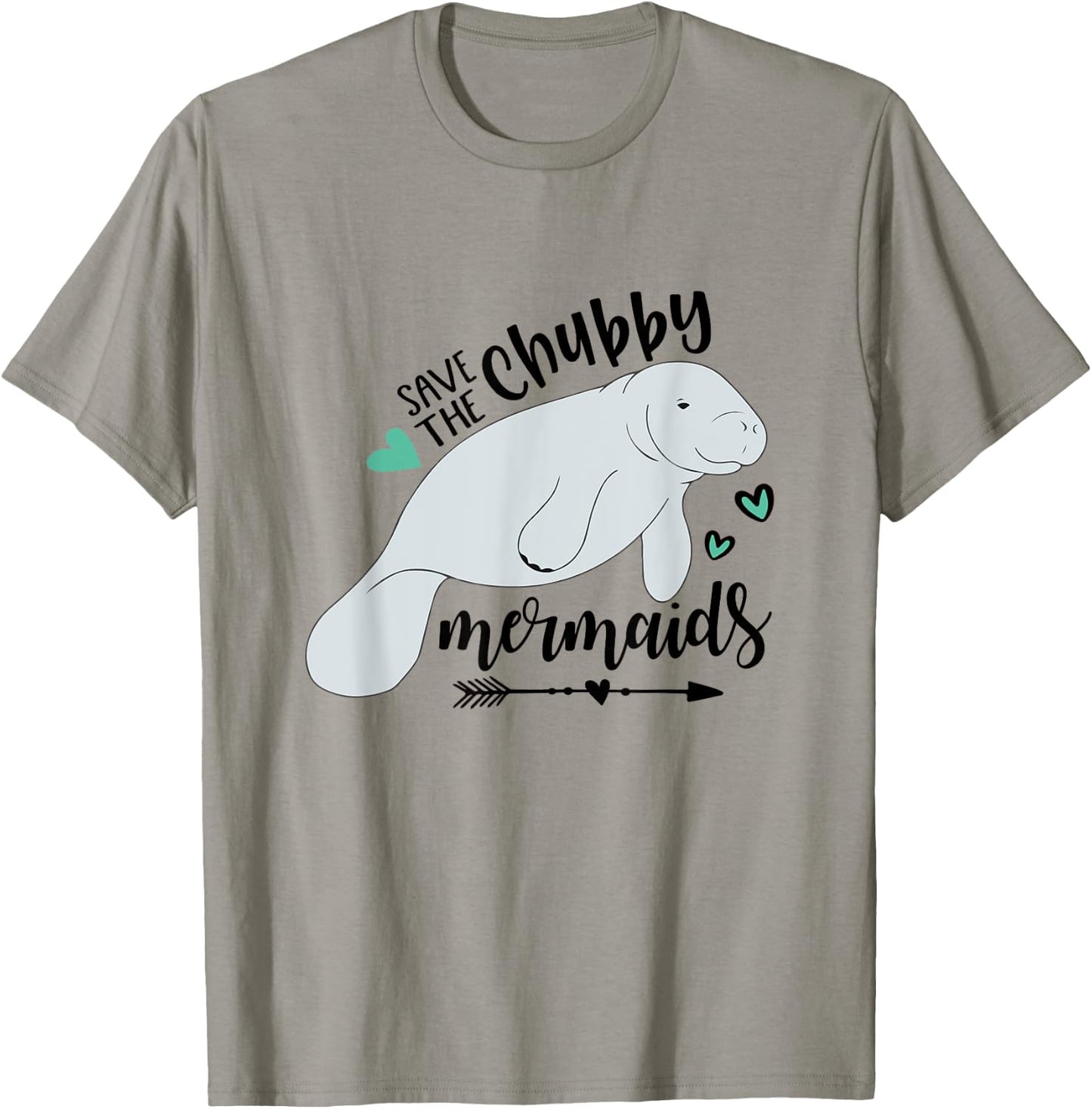 Save The Chubby Mermaid Top Walrus Lover Present Seahorse T-Shirt - T-Shirt | Sand