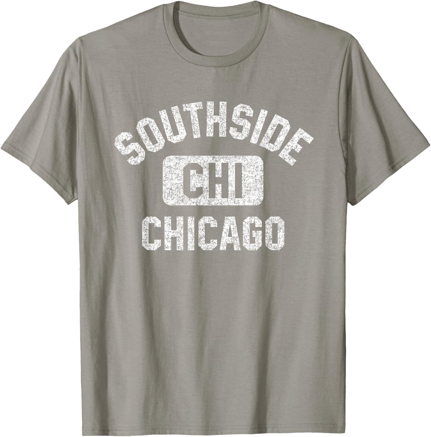 Southside Chicago Gym Style Distressed Print T-Shirt - T-Shirt | Sand