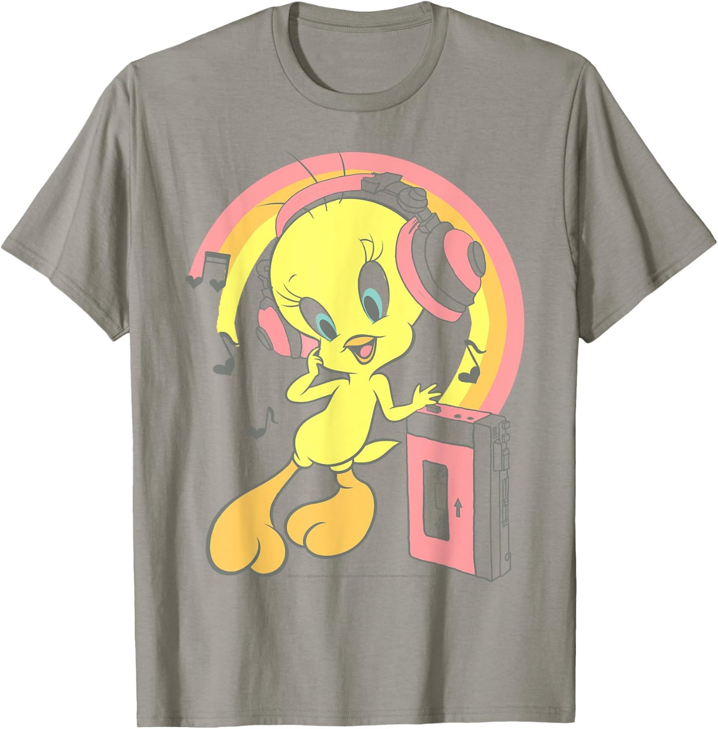Looney Tunes Tweety Bird Music Rainbow T-Shirt - T-Shirt | Sand