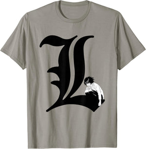 Death Note L Symbol Anime T-Shirt - T-Shirt | Sand