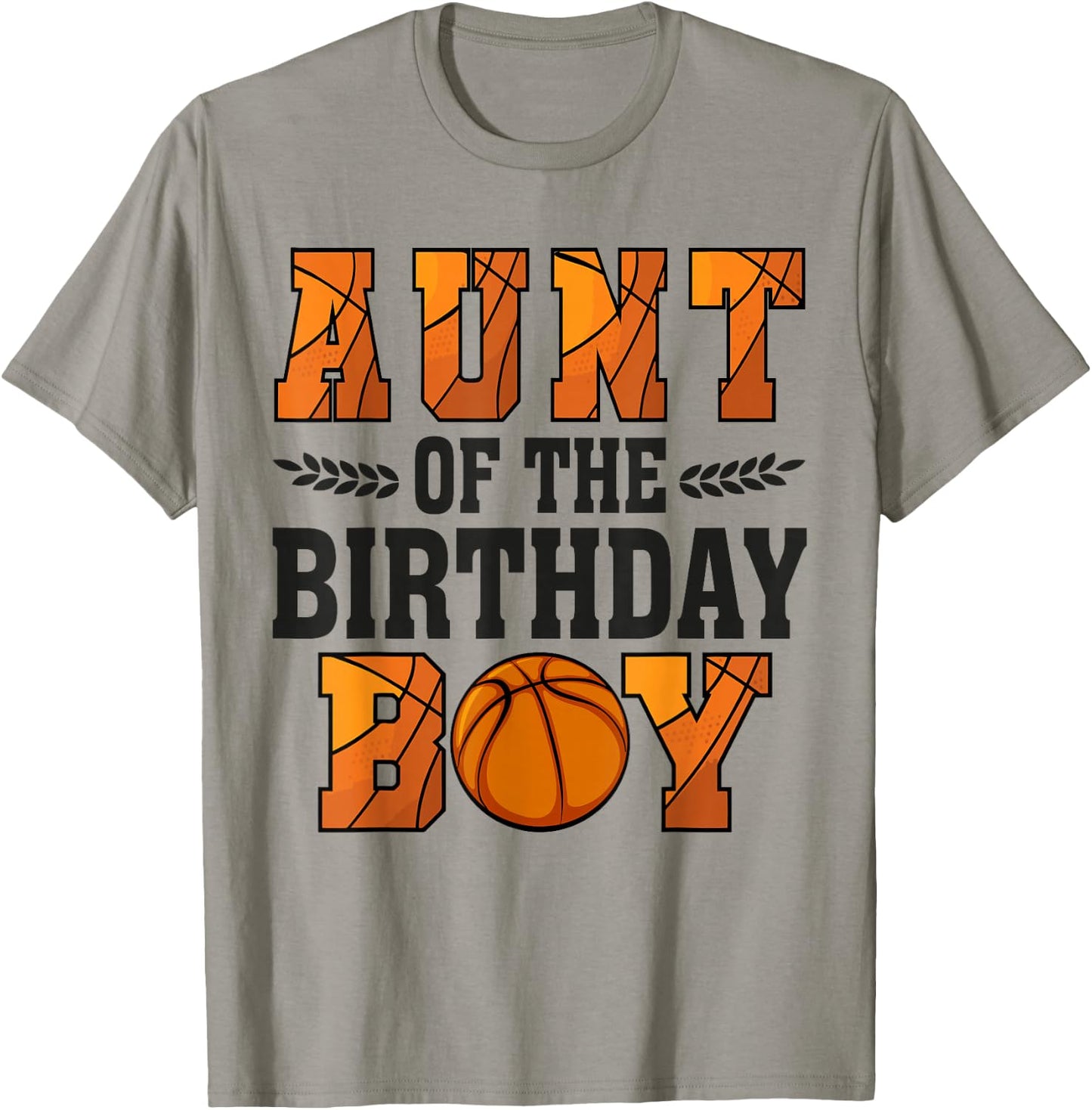 Aunt Of The Birthday Boy Basketball 1st Bday T-Shirt - T-Shirt | Sand
