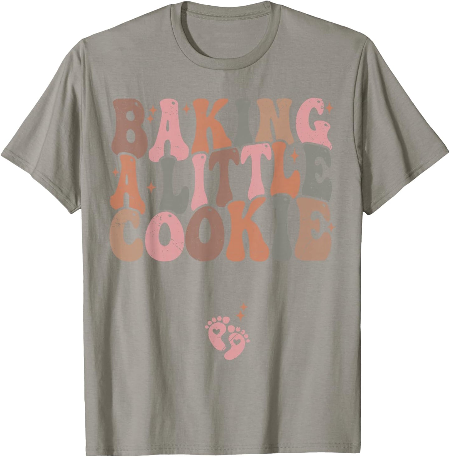 Baking a Little Cookie Christmas Pregnancy Announcement T-Shirt - T-Shirt | Sand