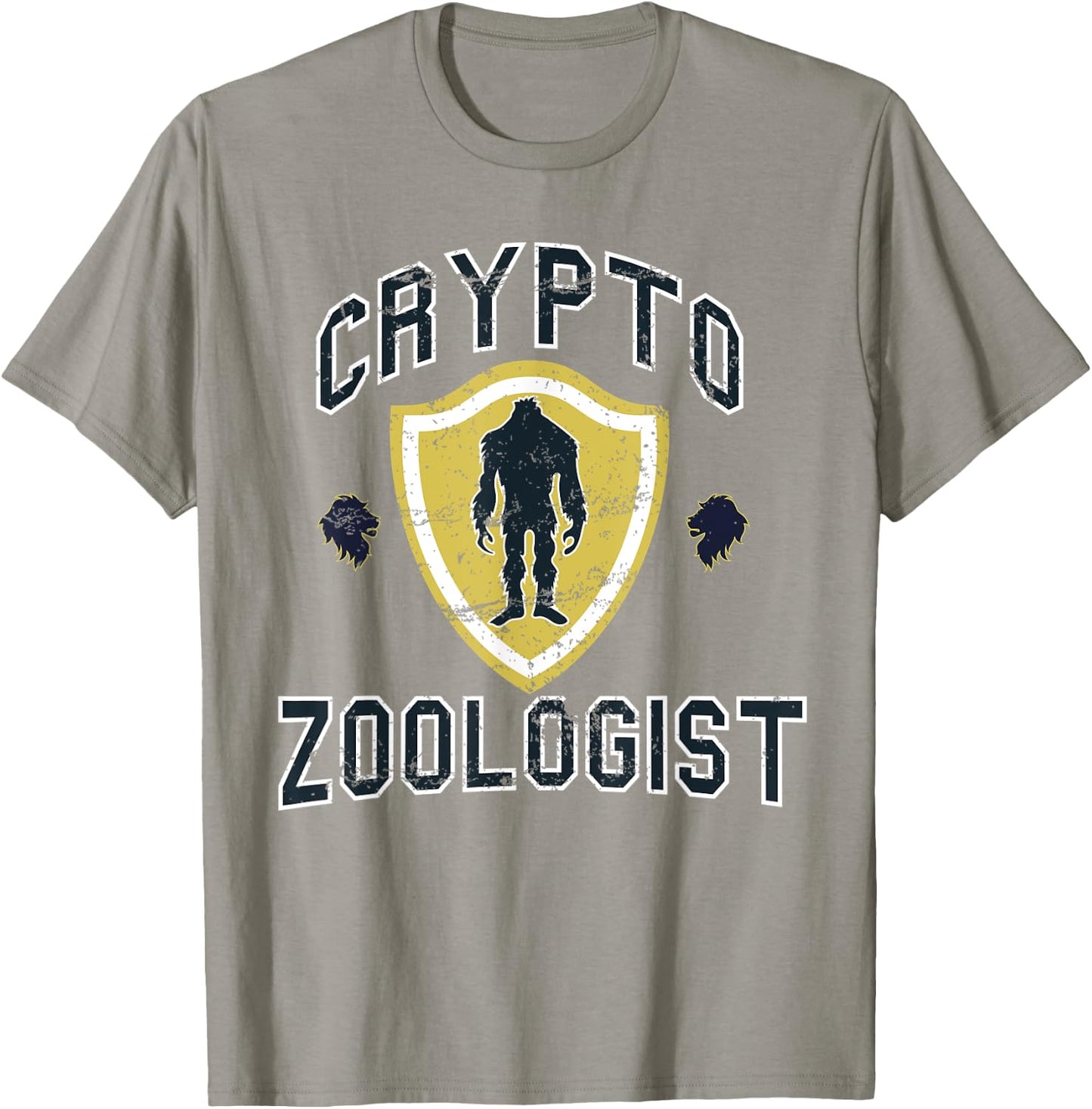 Cryptozoologist Crypto Zoology Bigfoot College T-Shirt - T-Shirt | Sand