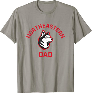 Northeastern University NEU Huskies Arched Dad T-Shirt - T-Shirt | Sand