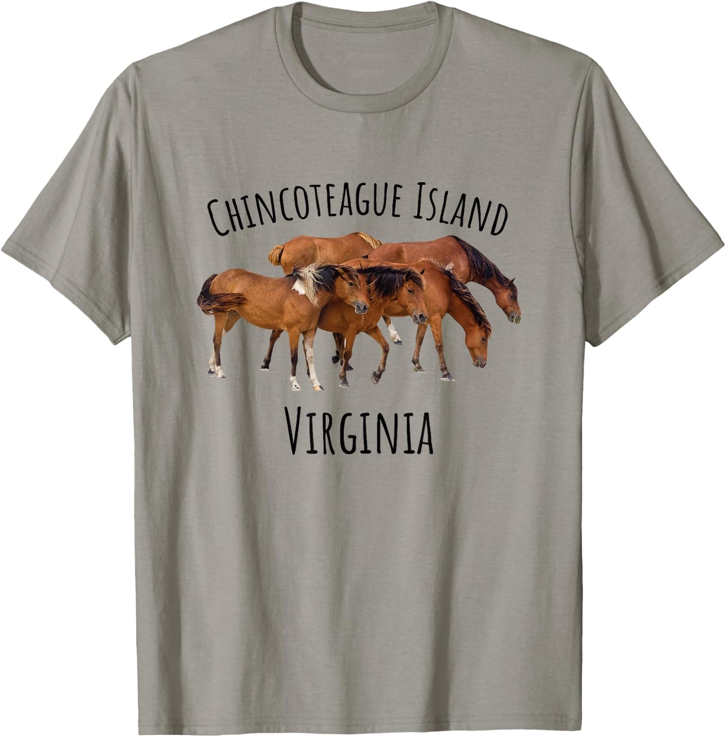 Chincoteague Island Virginia Horse Assateague Pony T-Shirt - T-Shirt | Sand