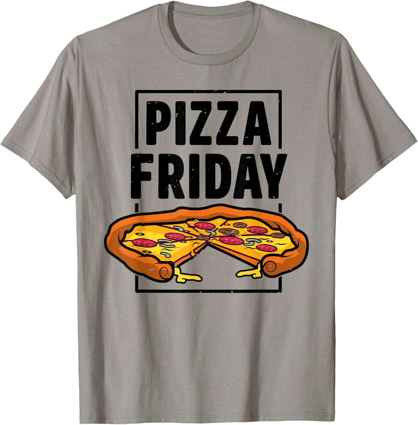 Pepperoni Pizza Friday Italian Food Lover Women Men Boys T-Shirt - T-Shirt | Sand