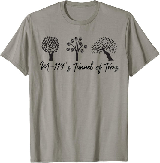 Michigan Michigander Great Lakes M-119 Tunnel Of Trees Gift T-Shirt - T-Shirt | Sand