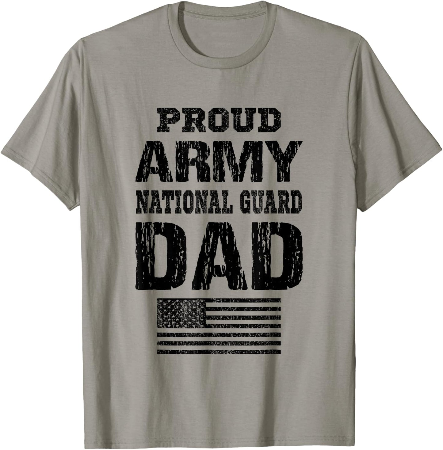 Vintage Proud Army National Guard Dad U.S Military Gift T-Shirt - T-Shirt | Sand