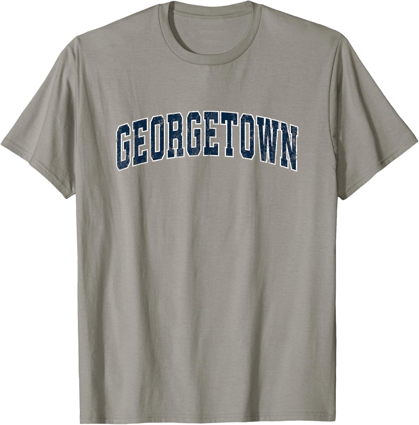 Georgetown Michigan MI Vintage Sports Design Navy Design T-Shirt - T-Shirt | Sand