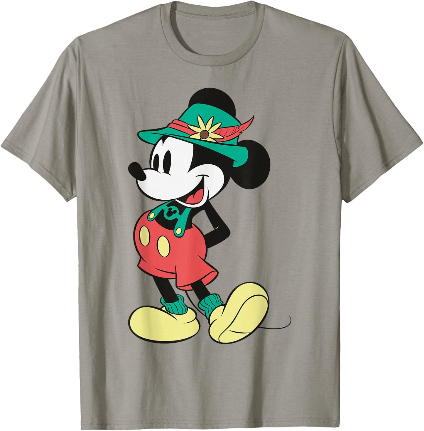 Disney Mickey And Friends Mickey Mouse Lederhosen Portrait T-Shirt - T-Shirt | Sand