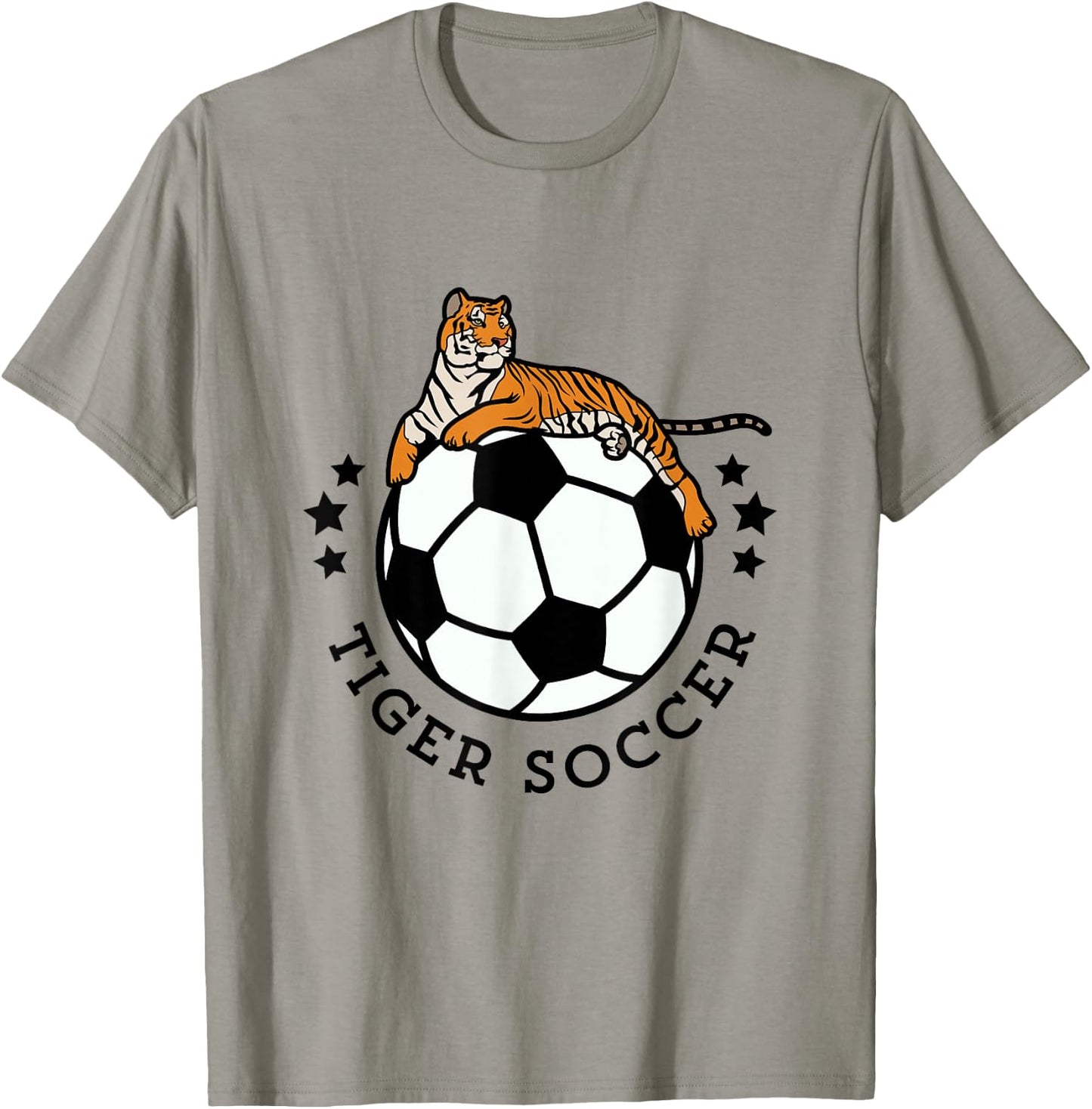 Soccer Sport Tiger, Team Soccer Apparel, Soccer Athletics T-Shirt - T-Shirt | Sand
