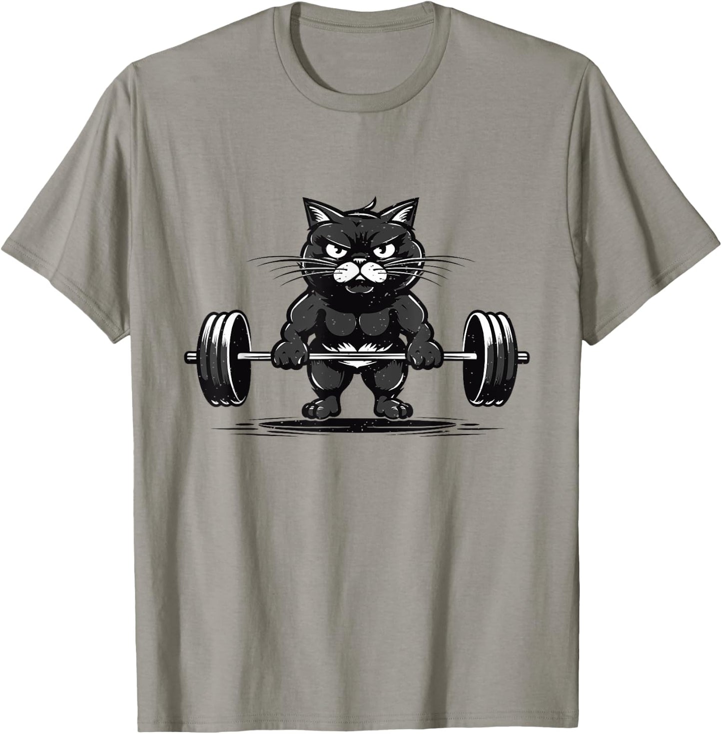 Cat Deadlifting Funny Fitness Gym Workout Cat Lovers Women T-Shirt - T-Shirt | Sand