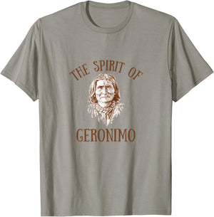 Geronimo The Spirit of Geronimo Indian Native American T-Shirt - T-Shirt | Sand