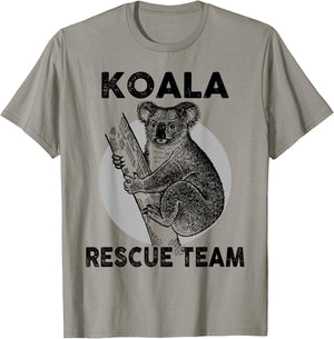 Save the Koala Bear Vintage Animals Outfits Rescue Australia T-Shirt - T-Shirt | Sand