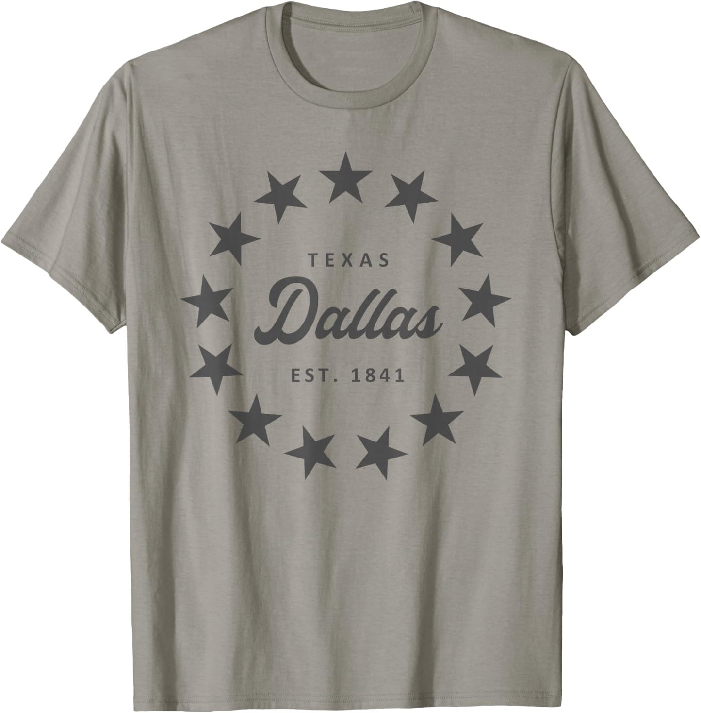 Dallas Texas Classic Vintage Retro Style Novelty Graphic T-Shirt - T-Shirt | Sand