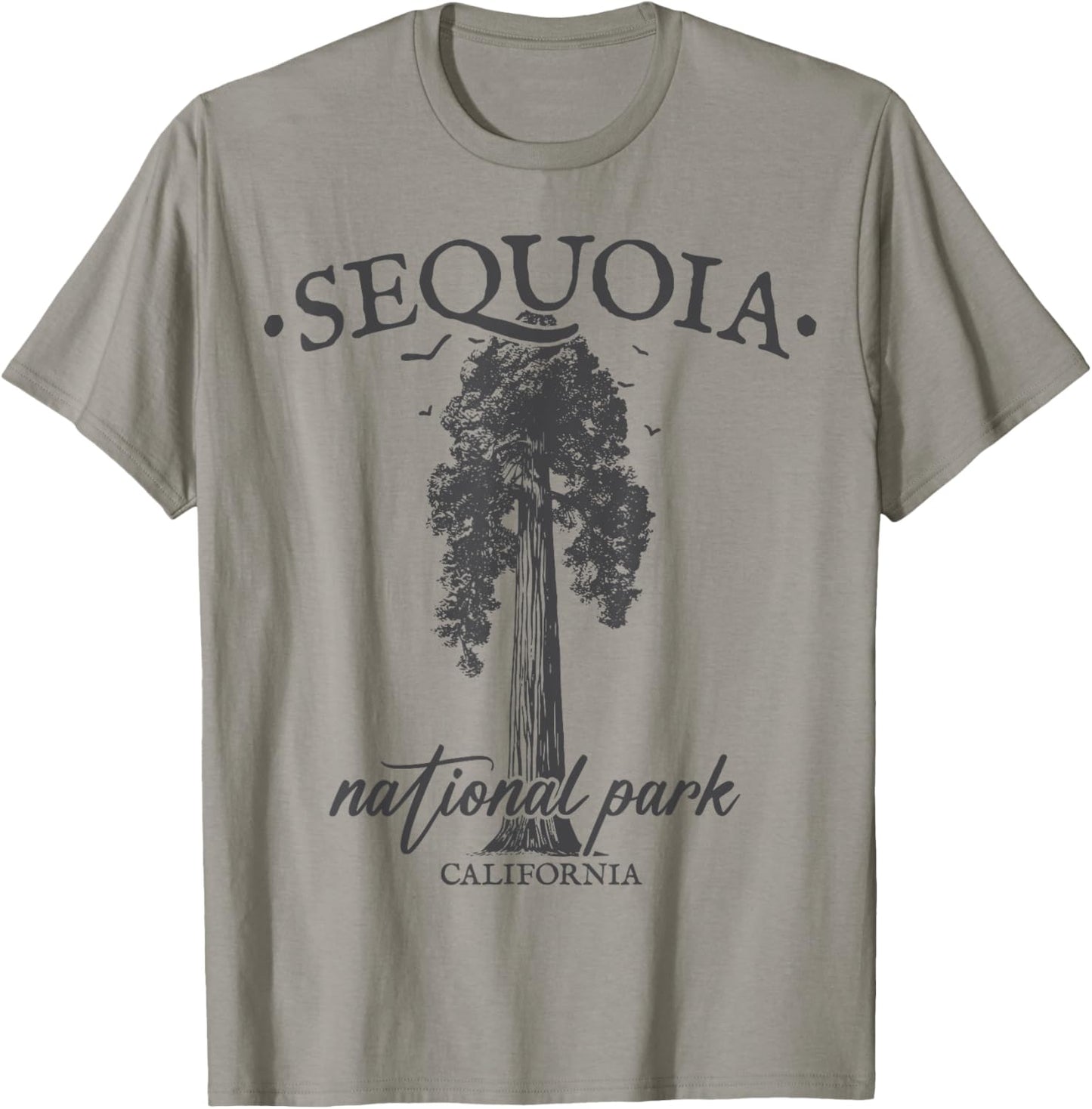 Sequoia National Park Tree Hiking Nature retro Trees vintage T-Shirt - T-Shirt | Sand