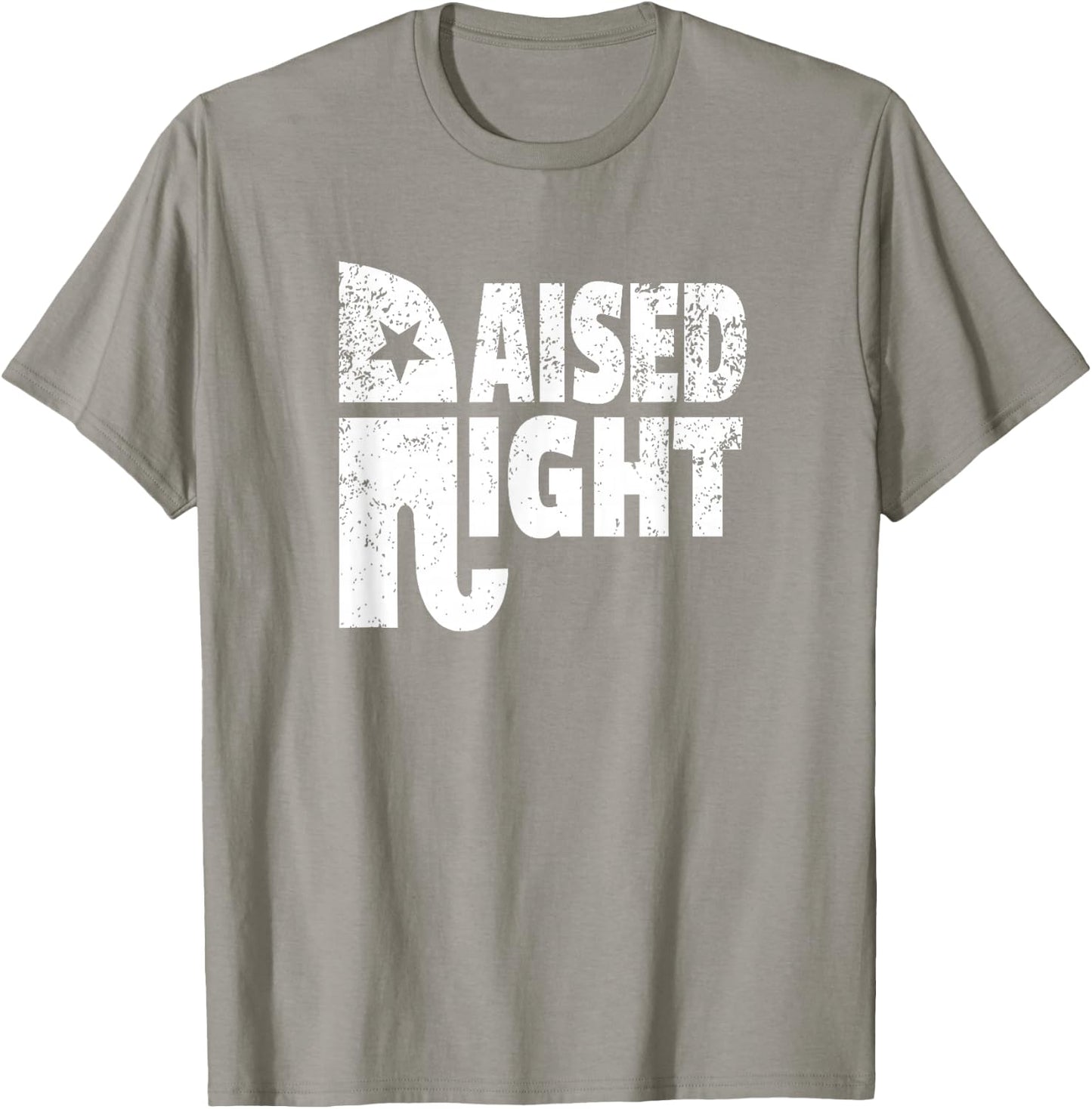 Funny Raised Right Elephant Vote Republican Party Red State T-Shirt - T-Shirt | Sand