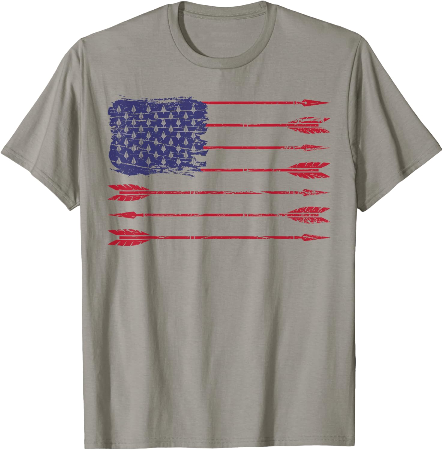 American Flag Arrow Archery Bowhunting Gifts Archer Hunter T-Shirt - T-Shirt | Sand