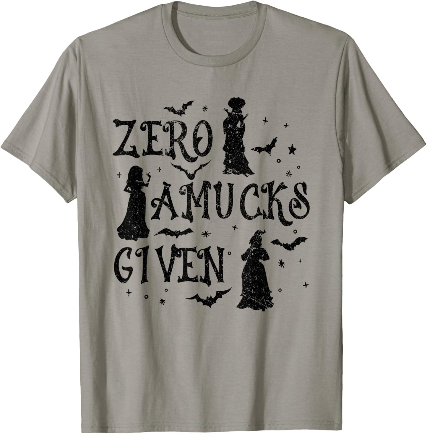 Zero Amucks Given Witches Bats Halloween T-Shirt - T-Shirt | Sand