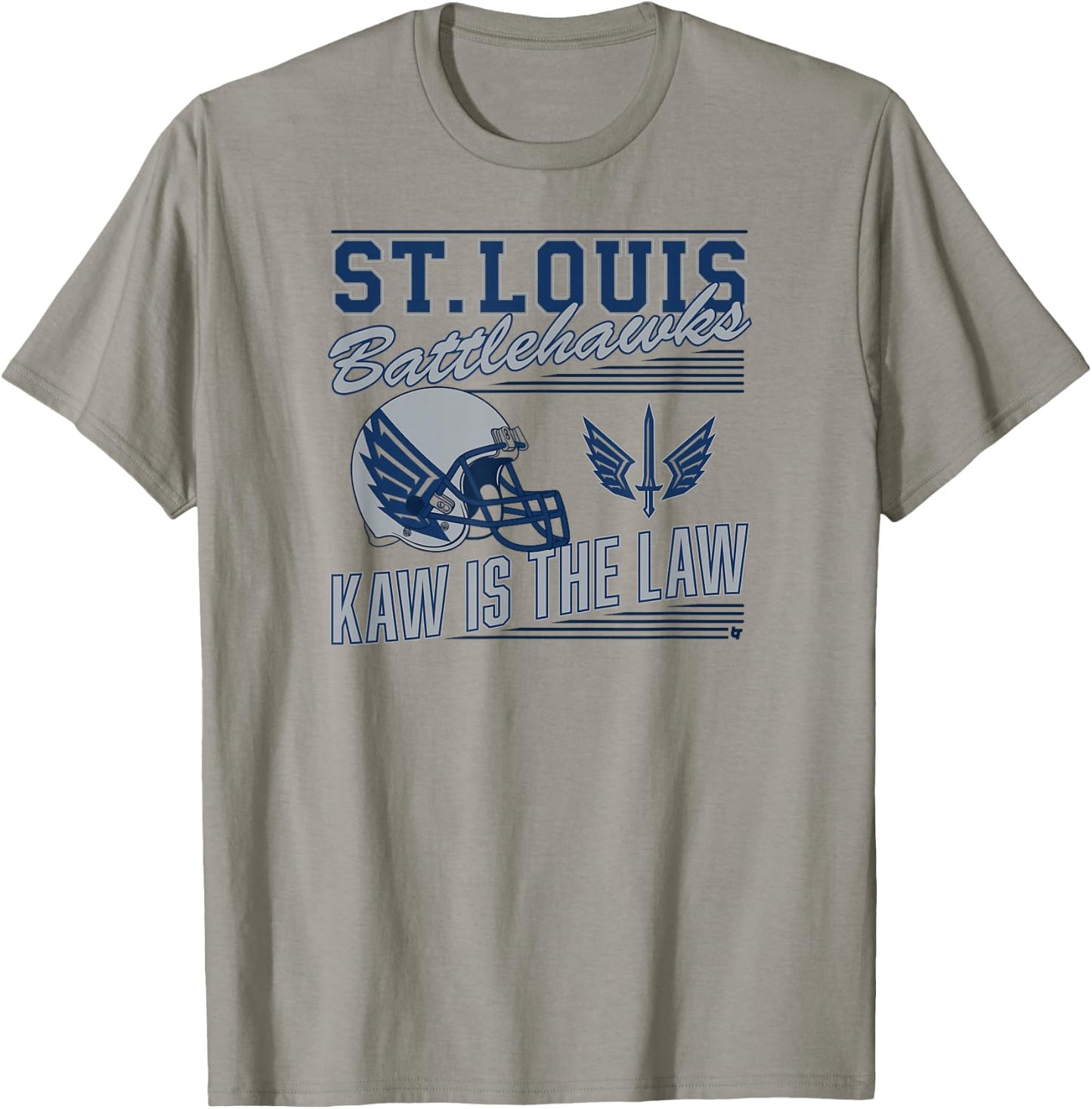 St. Louis Battlehawks - Retro Kaw is The Law (White) - UFL T-Shirt - T-Shirt | Sand