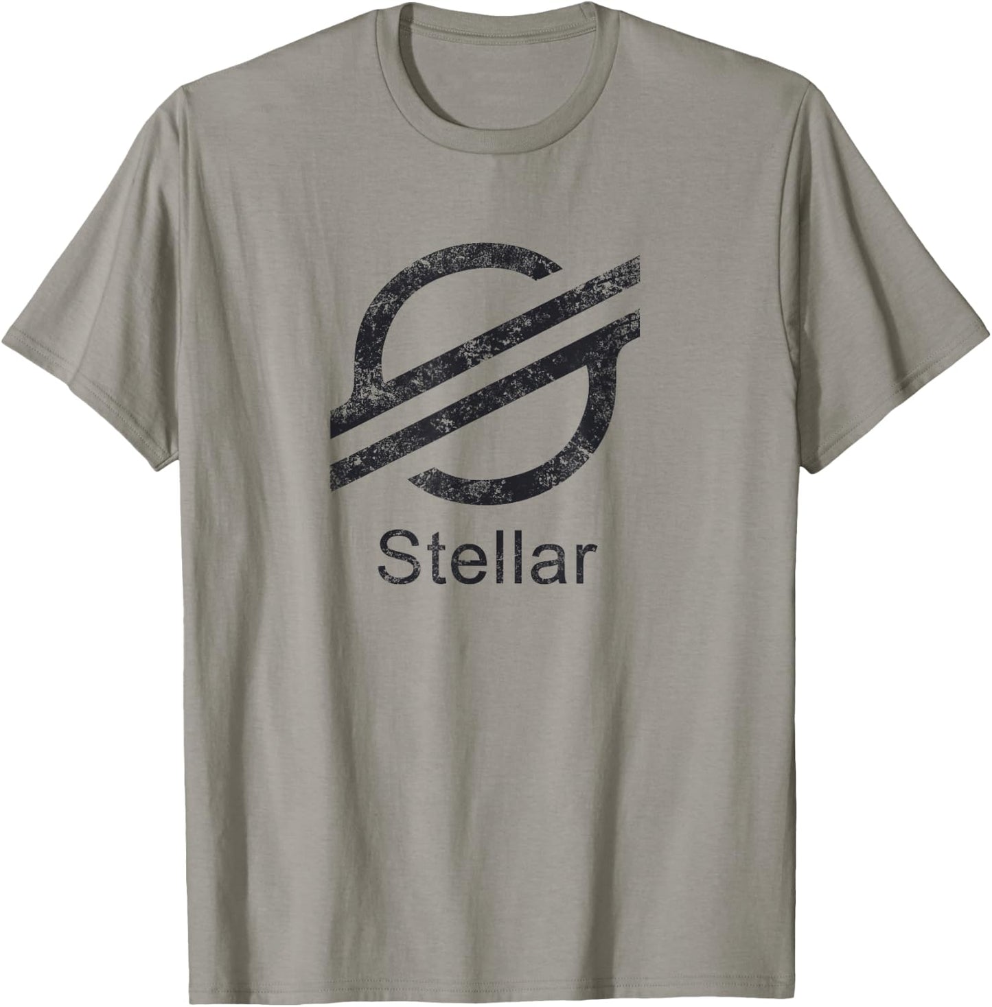 STELLAR LUMENS XLM Crypto Blockchain Token Dark Logo T-Shirt - T-Shirt | Sand