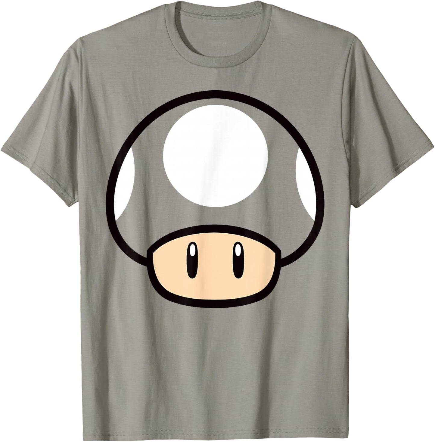 Super Mario Mushroom Large Face T-Shirt - T-Shirt | Sand