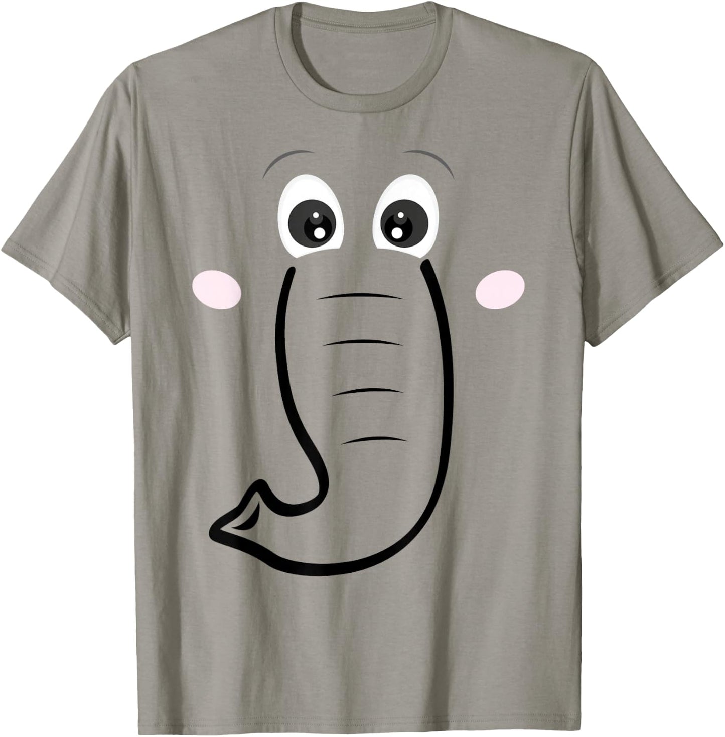 Elephant Face, Cartoon Style, Easy Halloween Costume T-Shirt - T-Shirt | Sand